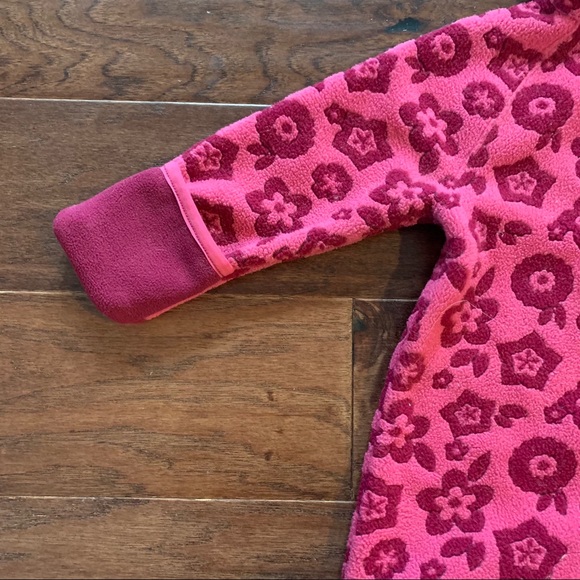 REI infant pink jacquard fleece suit - Picture 4 of 8